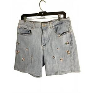 Levi Classic Embroidered Denim Shorts - Light Blue - Perfect for Summer